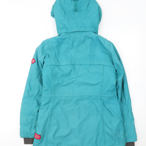 Didriksons Girls Blue Waterproof Hooded Parka Coat 11-12 Years