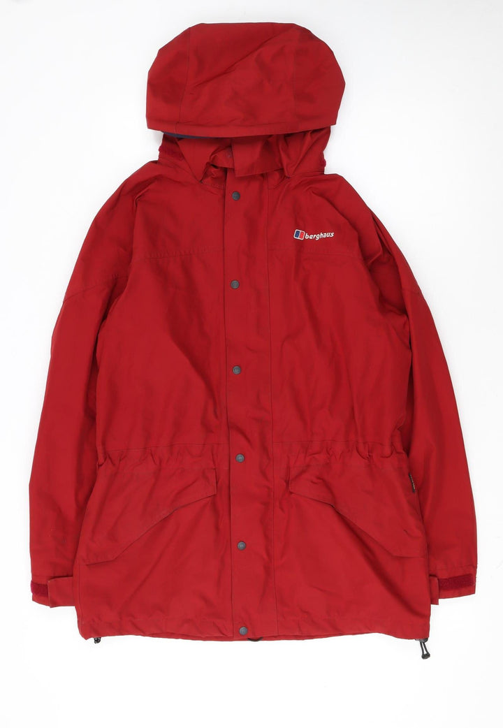 Berghaus Men's Red Waterproof Parka Jacket Size S Hooded Outdoor