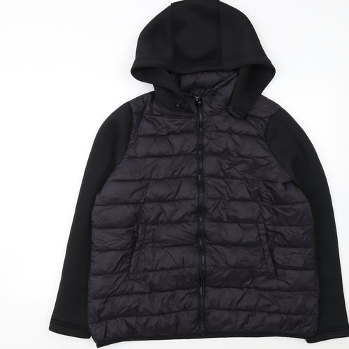 Very Women’s Black Quilted Hooded Puffer Jacket Size 18