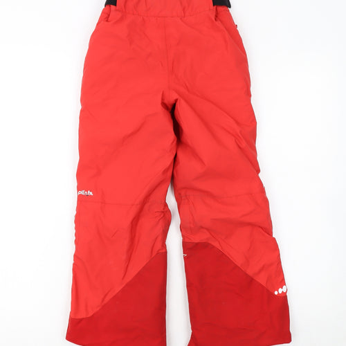 Wedze Boys Red Waterproof Insulated Snow Pants 6 Years Winter Ski Trousers