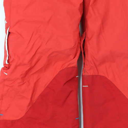 Wedze Boys Red Waterproof Insulated Snow Pants 6 Years Winter Ski Trousers