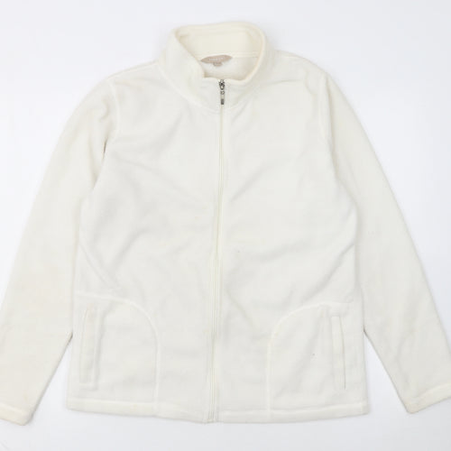 Anthology Women’s White Fleece Full Zip Jacket Size 18/14