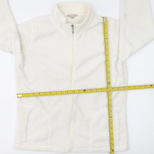 Anthology Women’s White Fleece Full Zip Jacket Size 18/14