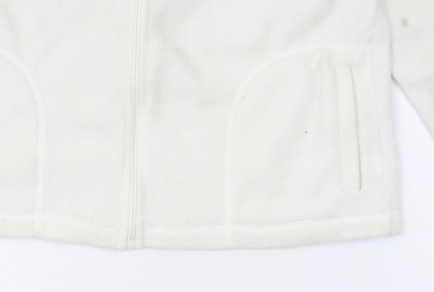 Anthology Women’s White Fleece Full Zip Jacket Size 18/14