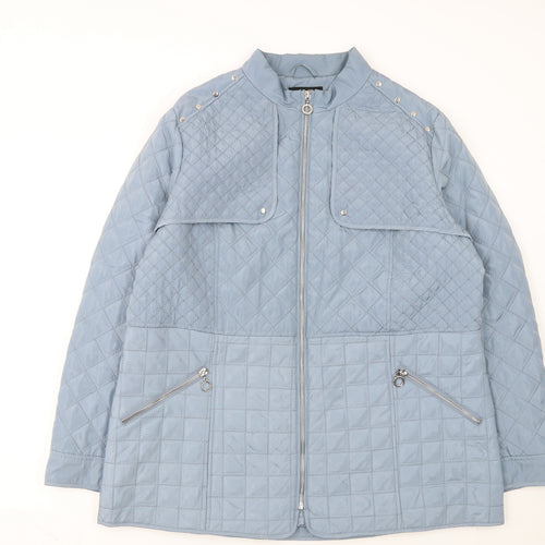 JBC Collection Women’s Blue Quilted Full Zip Jacket Size 16