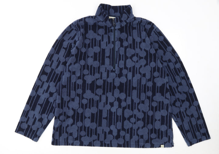 Orla Kiely x Regatta Women's Blue 1/2 Zip Fleece Pullover UK 16