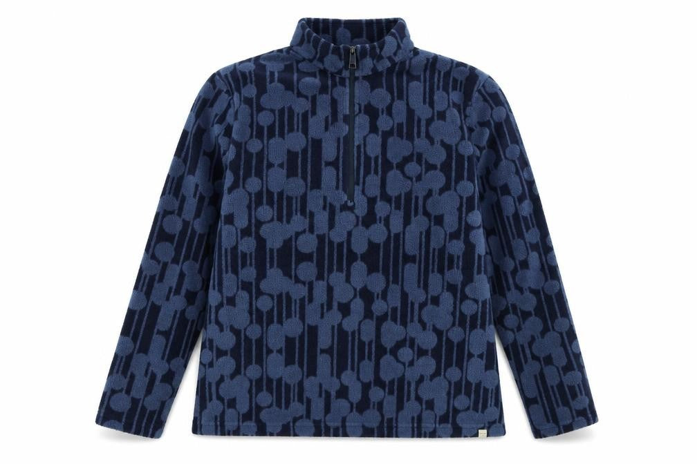 Orla Kiely x Regatta Women's Blue 1/2 Zip Fleece Pullover UK 16