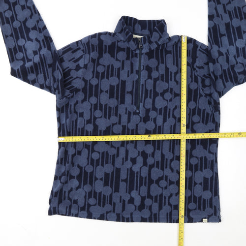 Orla Kiely x Regatta Women's Blue 1/2 Zip Fleece Pullover UK 16