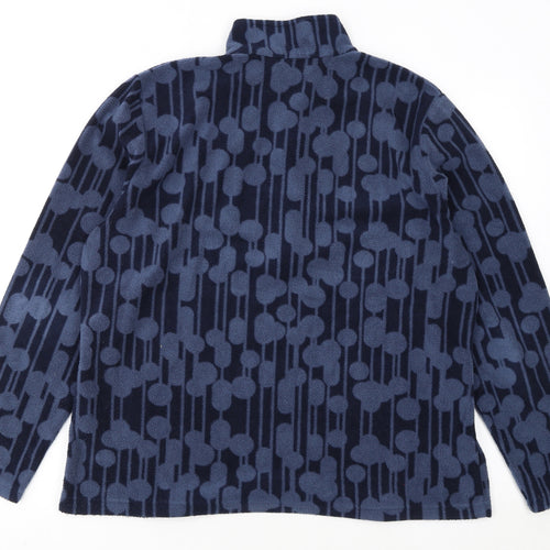 Orla Kiely x Regatta Women's Blue 1/2 Zip Fleece Pullover UK 16
