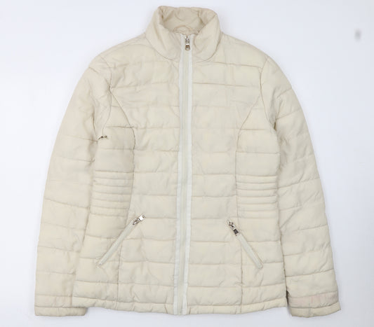 Dorothy Perkins Women’s Ivory Tall Puffer Jacket Size 12
