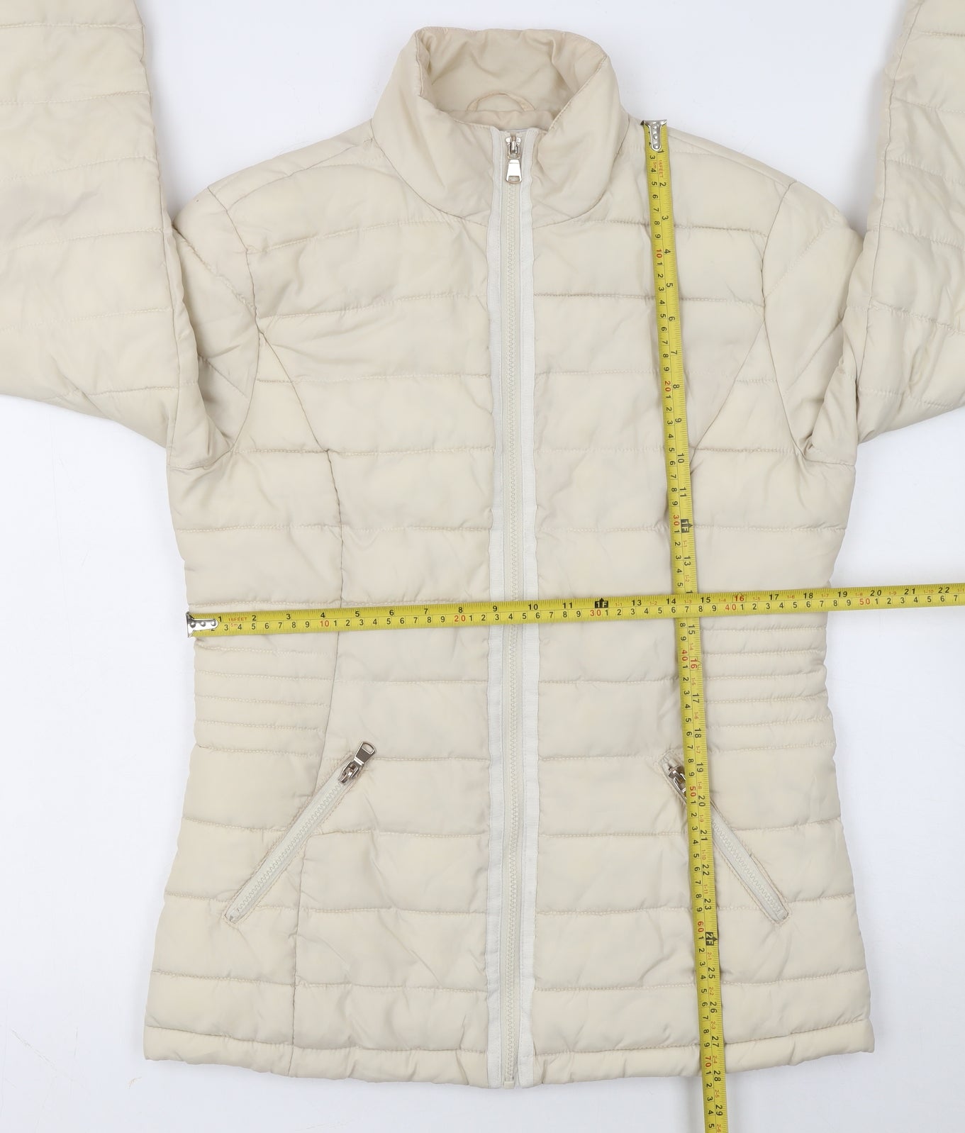 Dorothy Perkins Women’s Ivory Tall Puffer Jacket Size 12