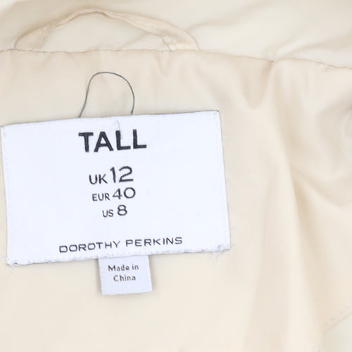 Dorothy Perkins Women’s Ivory Tall Puffer Jacket Size 12