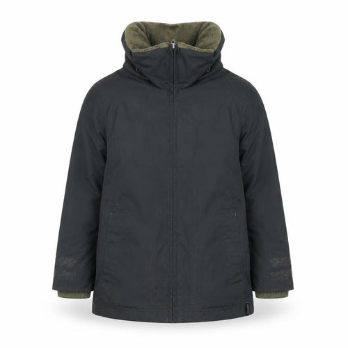 Fouganza Boys Black Water Resistant Lined Riding Parka Jacket 6 Years