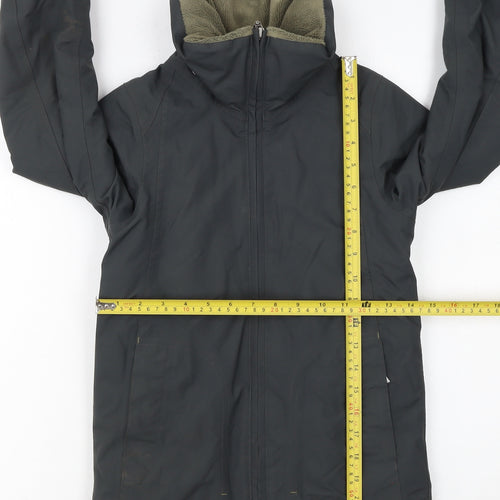Fouganza Boys Black Water Resistant Lined Riding Parka Jacket 6 Years