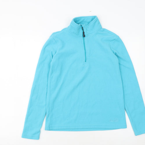 Peter Storm Girls Blue Fleece 1/2 Zip Pullover Sweatshirt Size 10 Years