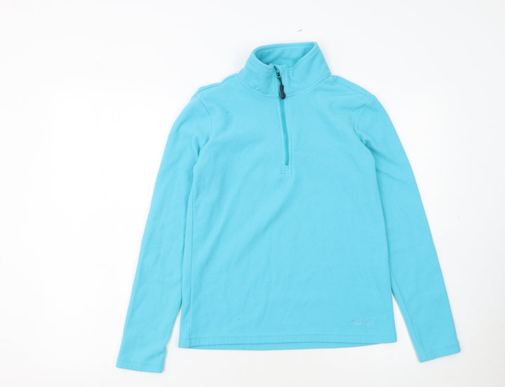 Peter Storm Girls Blue Fleece 1/2 Zip Pullover Sweatshirt Size 10 Years