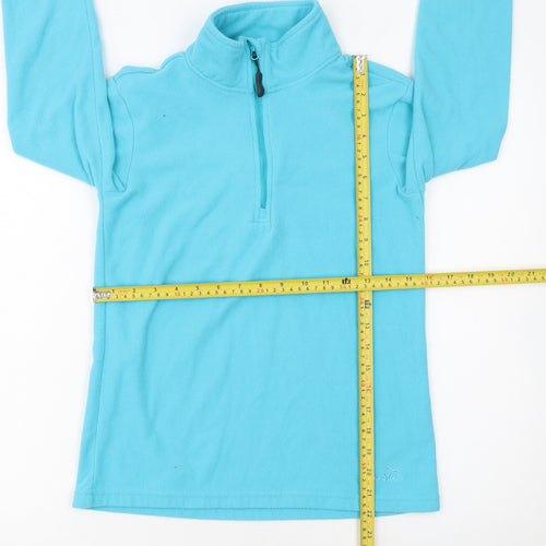 Peter Storm Girls Blue Fleece 1/2 Zip Pullover Sweatshirt Size 10 Years