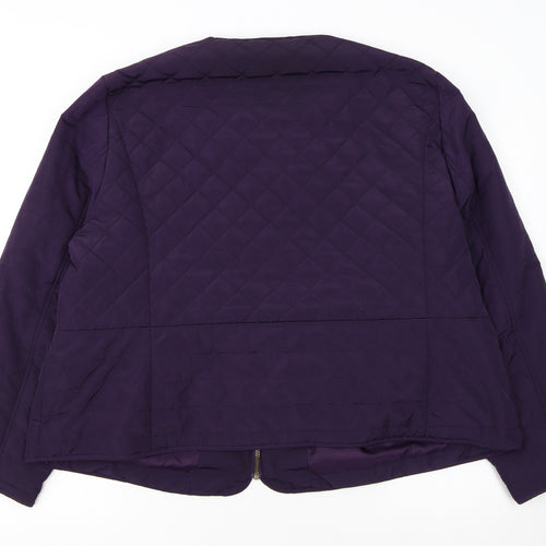 Marks and Spencer Women’s Purple Quilted Zip Jacket Size 24
