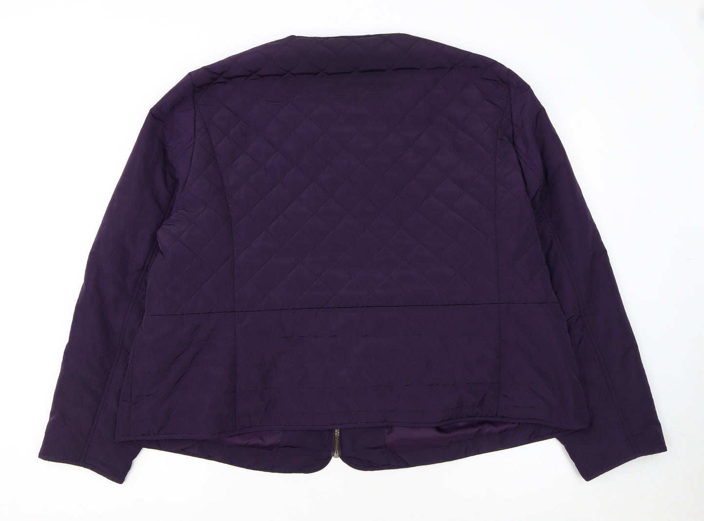 Marks and Spencer Women’s Purple Quilted Zip Jacket Size 24