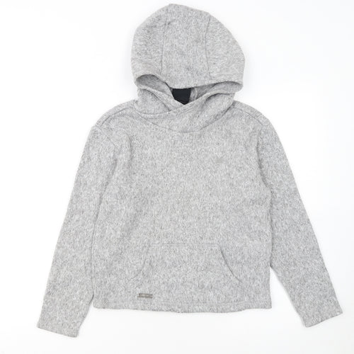 Dare 2b Girls Grey Pullover Fleece Hoodie Age 11-12 Years Regular Fit