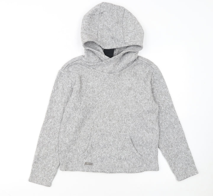 Dare 2b Girls Grey Pullover Fleece Hoodie Age 11-12 Years Regular Fit