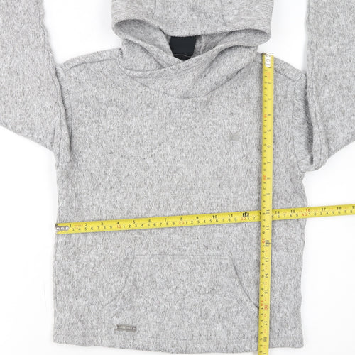 Dare 2b Girls Grey Pullover Fleece Hoodie Age 11-12 Years Regular Fit