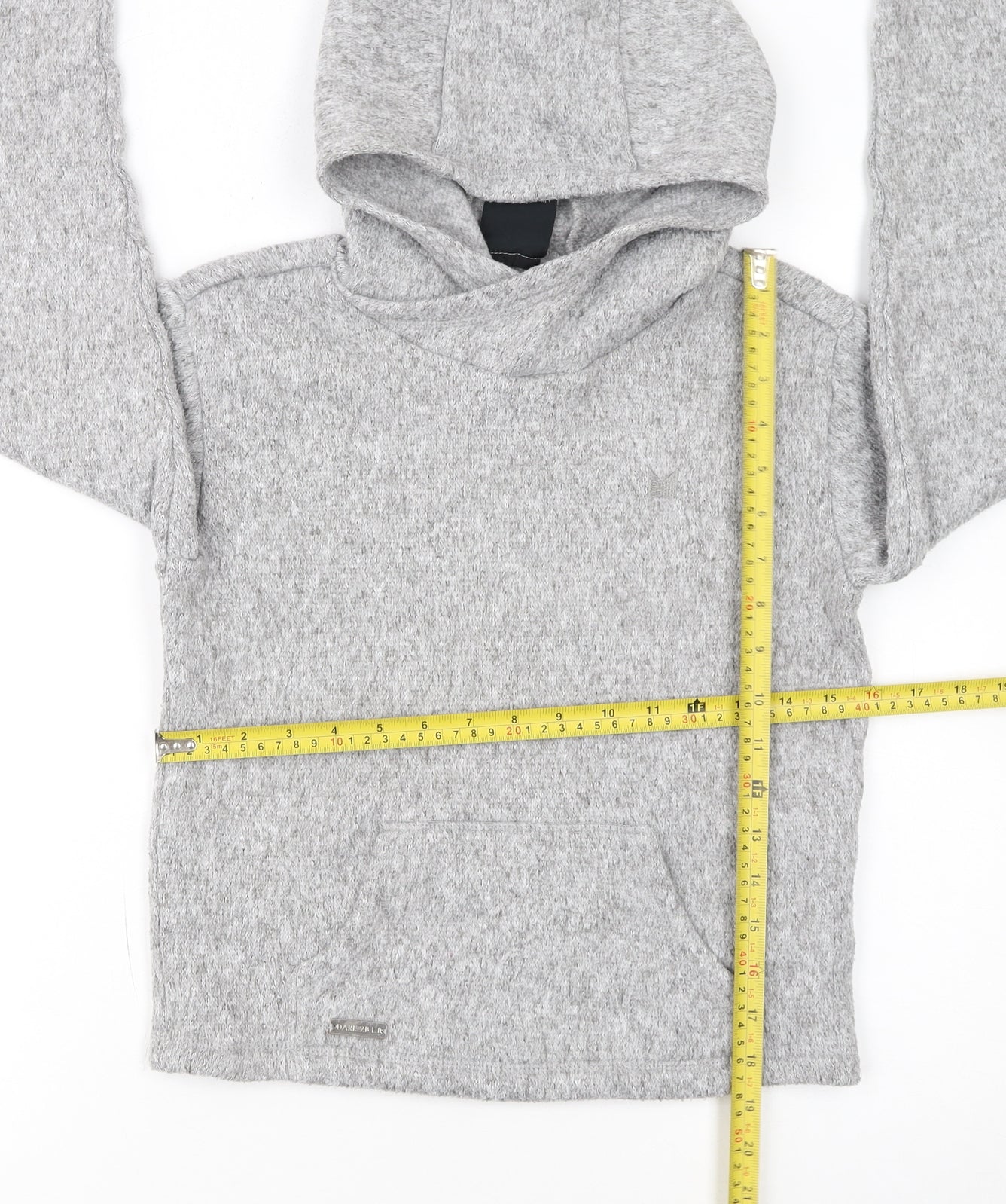 Dare 2b Girls Grey Pullover Fleece Hoodie Age 11-12 Years Regular Fit