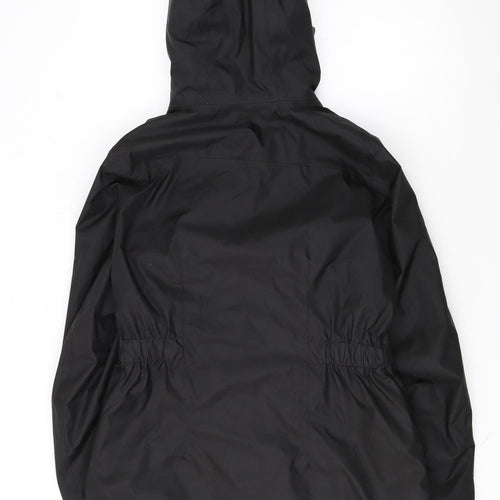 Quechua Women's Black Waterproof Hooded Rain Jacket Size S