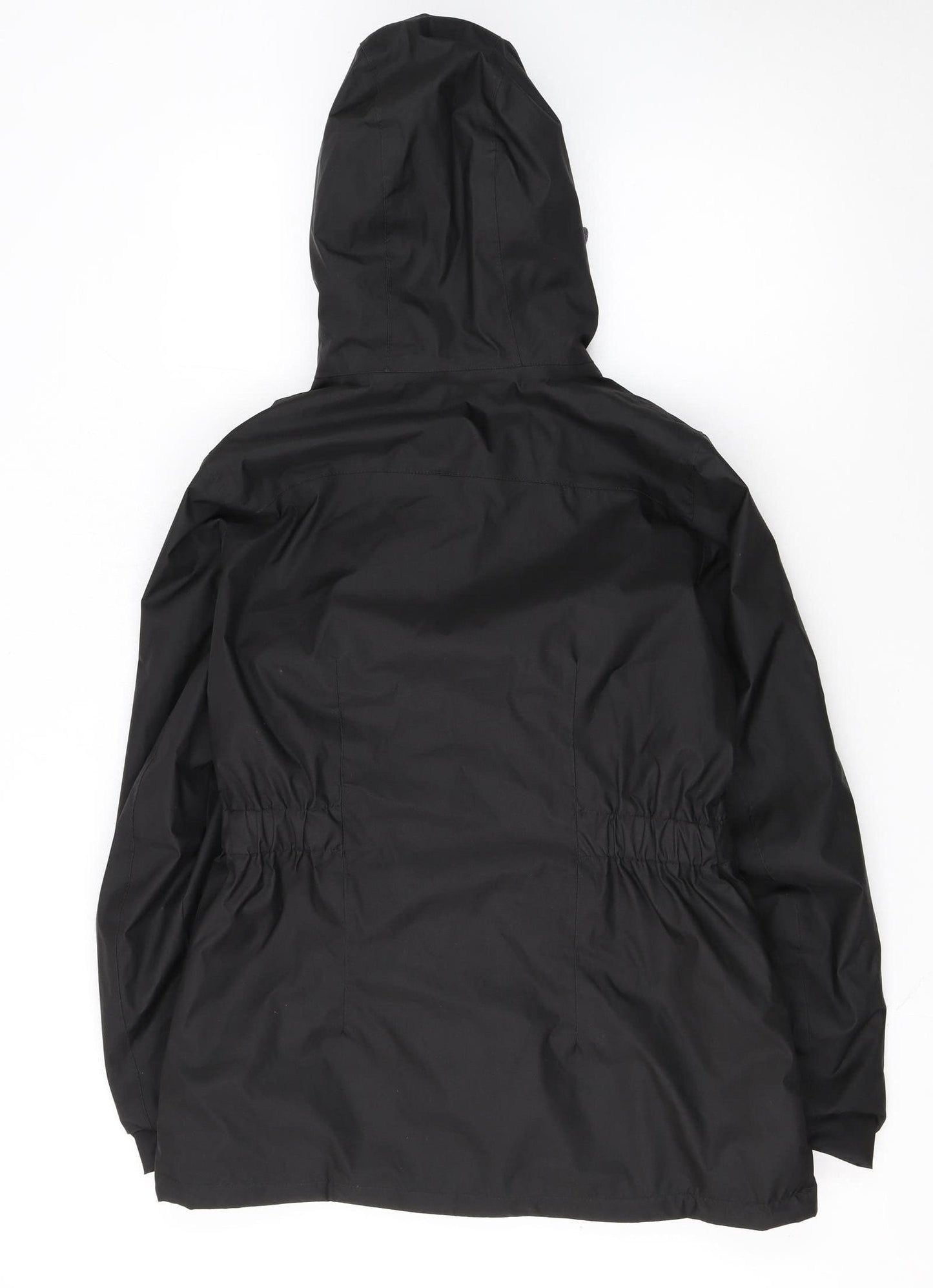 Quechua Women's Black Waterproof Hooded Rain Jacket Size S