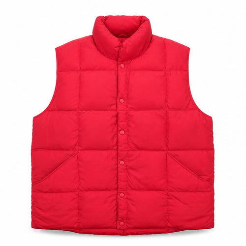 Lands' End Men's Red Puffer Waistcoat L 42in Quilted Down Vest