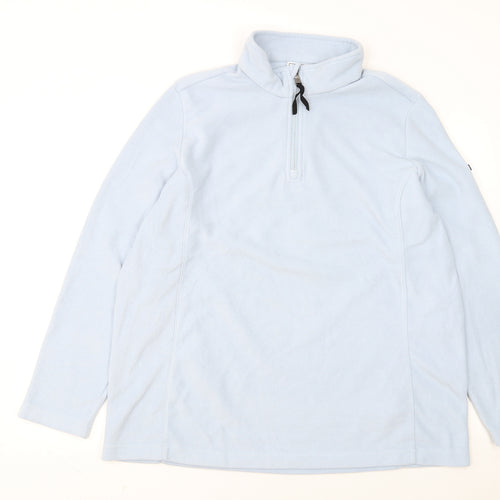 TOG24 Women Blue Fleece 1/2 Zip Pullover Sweatshirt Size 18