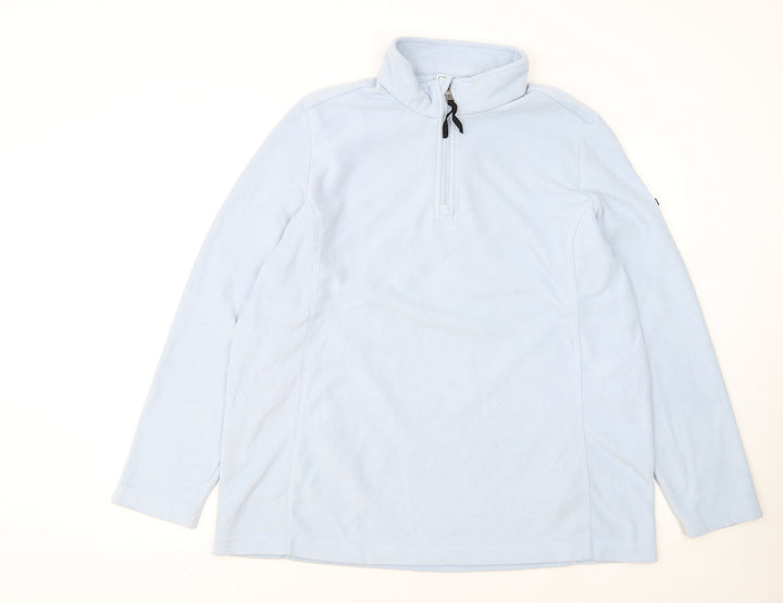 TOG24 Women Blue Fleece 1/2 Zip Pullover Sweatshirt Size 18