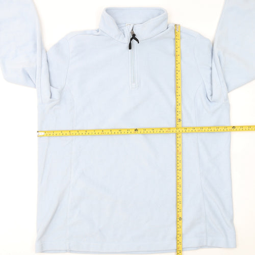 TOG24 Women Blue Fleece 1/2 Zip Pullover Sweatshirt Size 18