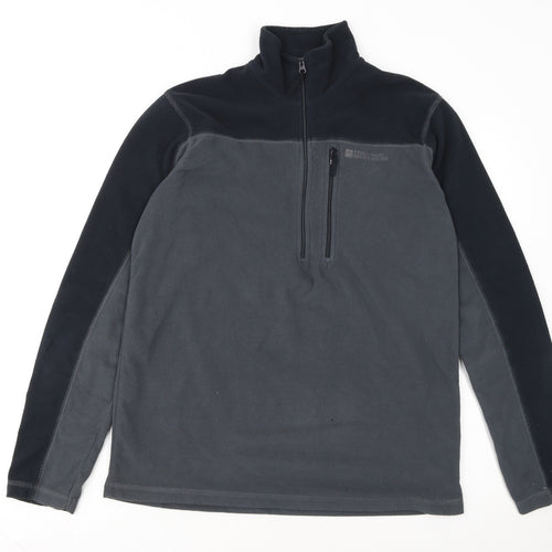 Mountain Warehouse Men’s Grey 1/2 Zip Fleece Pullover Sweatshirt S