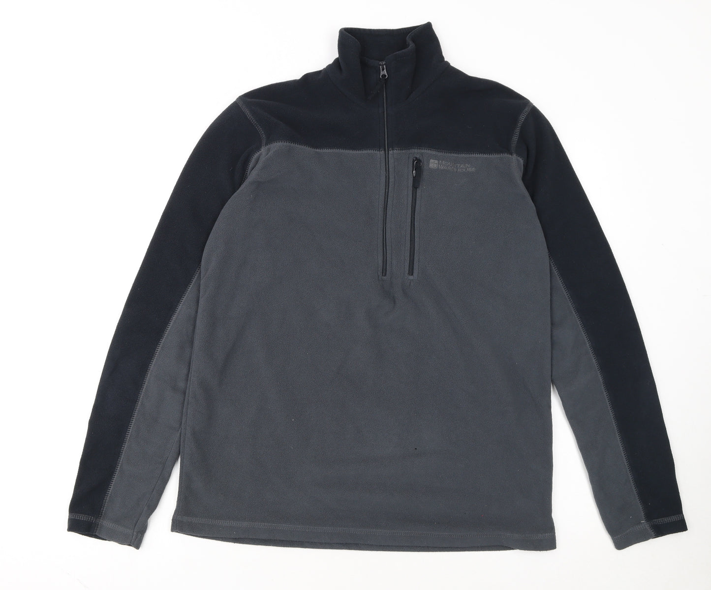 Mountain Warehouse Men’s Grey 1/2 Zip Fleece Pullover Sweatshirt S