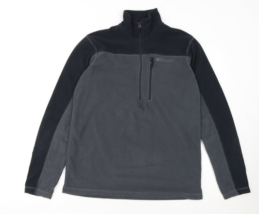 Mountain Warehouse Men’s Grey 1/2 Zip Fleece Pullover Sweatshirt S