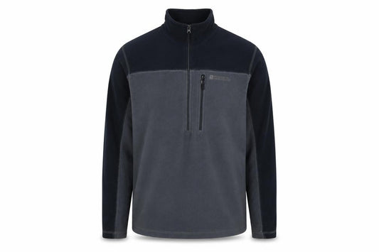 Front view of Mountain Warehouse Men’s Grey 1/2 Zip Fleece Pullover Sweatshirt S