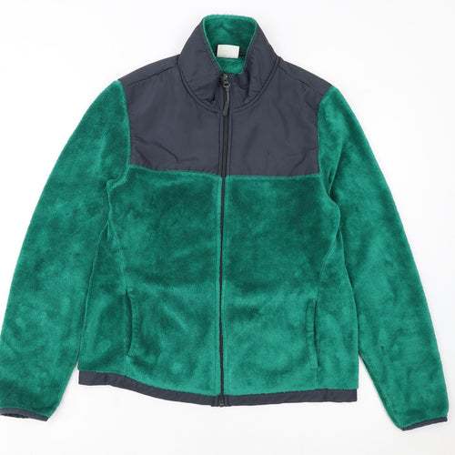 Danskin Now Womens Green Fleece Full Zip Jacket Size M