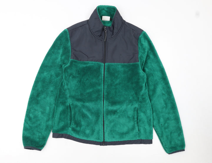 Danskin Now Womens Green Fleece Full Zip Jacket Size M