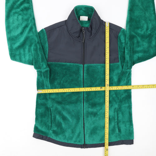 Danskin Now Womens Green Fleece Full Zip Jacket Size M