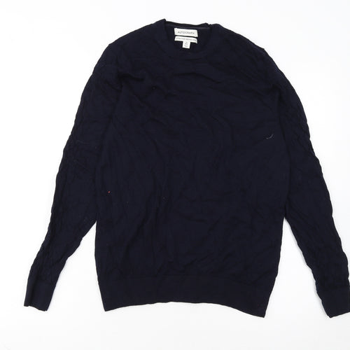 Marks and Spencer Women Blue Merino Wool Pullover Jumper M