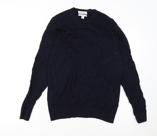 Marks and Spencer Women Blue Merino Wool Pullover Jumper M