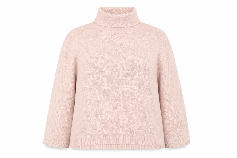 H&M Women’s Pink Roll Neck Chunky Knit Jumper Size 12