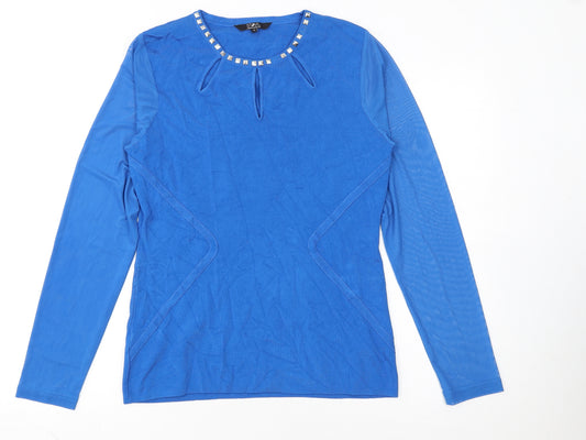 Star by Julien Macdonald Blue Studded Crew Neck Womens Size 16 Jumper