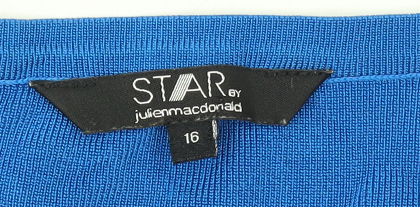 Star by Julien Macdonald Blue Studded Crew Neck Womens Size 16 Jumper