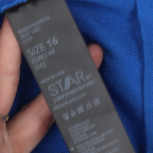 Star by Julien Macdonald Blue Studded Crew Neck Womens Size 16 Jumper