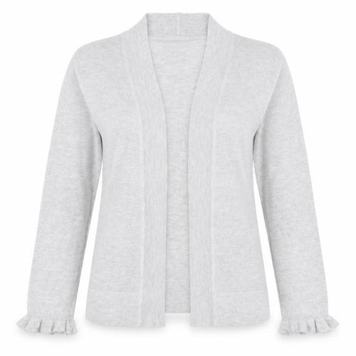 Wallis Women Grey Metallic Knit Long Sleeve Open Cardigan Size S