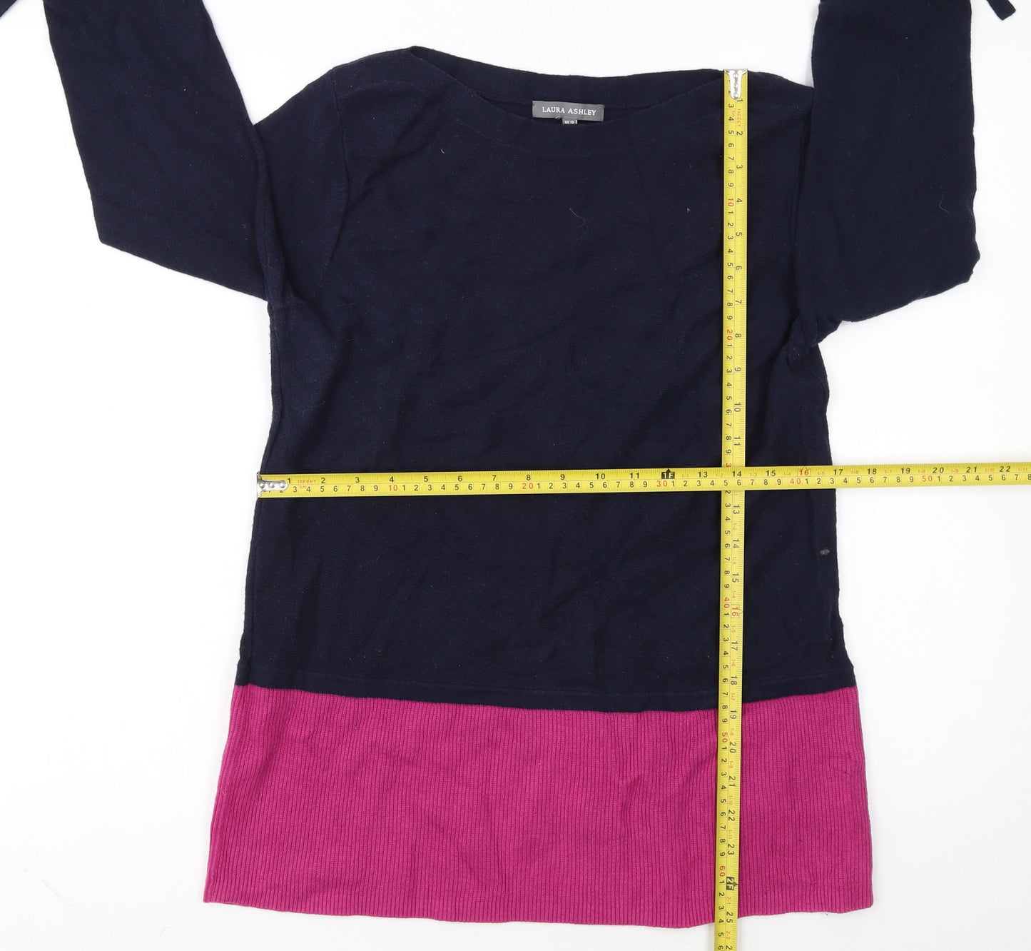 Laura Ashley Women’s Multicoloured Knit Pullover Jumper UK 12