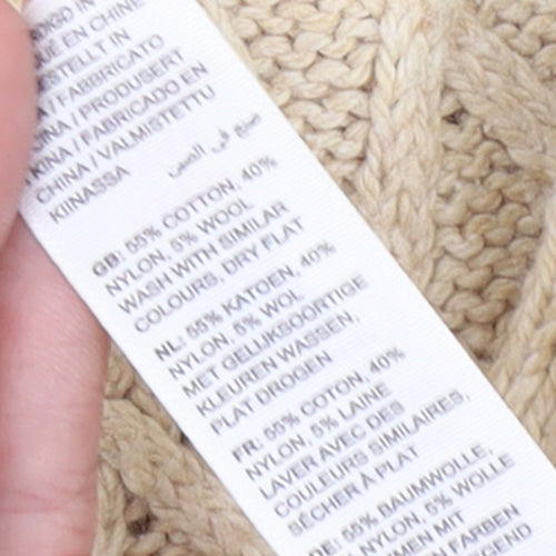 Fat Face Women Beige Cotton Knit Jumper Dress Size 6