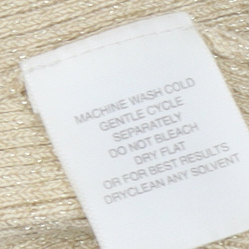 Worthington Women's Beige Roll Neck Knit Jumper Size S